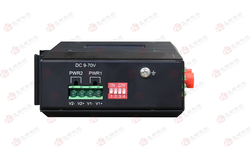 飛暢科技-工業軌式16路DI/DO/AI/AO開關量模擬量光纖自愈環網ModBus RTU&TCP采集器
