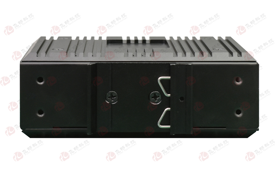 飛暢科技-工業軌式2路串口／4路開關量+4路百兆電 光端機